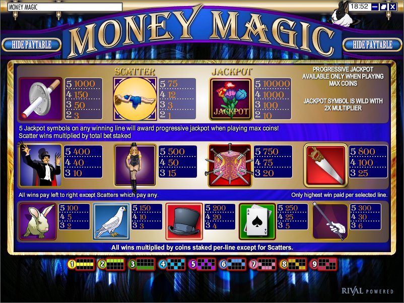 Rival video slot machine image