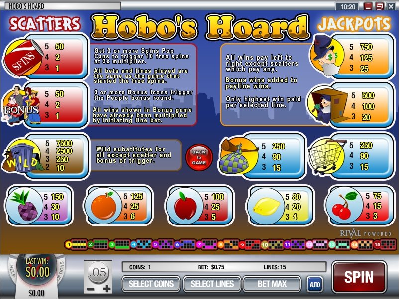 Rival video slot machine image