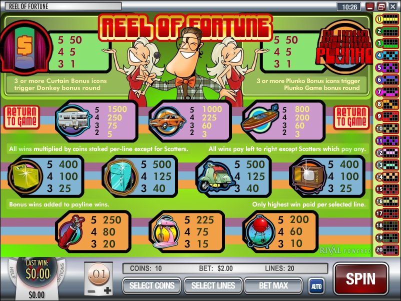 Rival video slot machine image