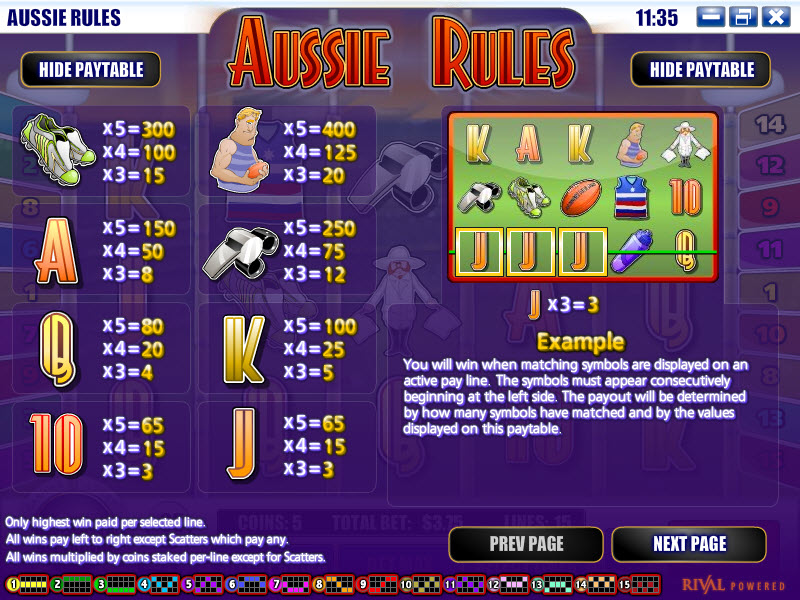 Rival video slot machine image