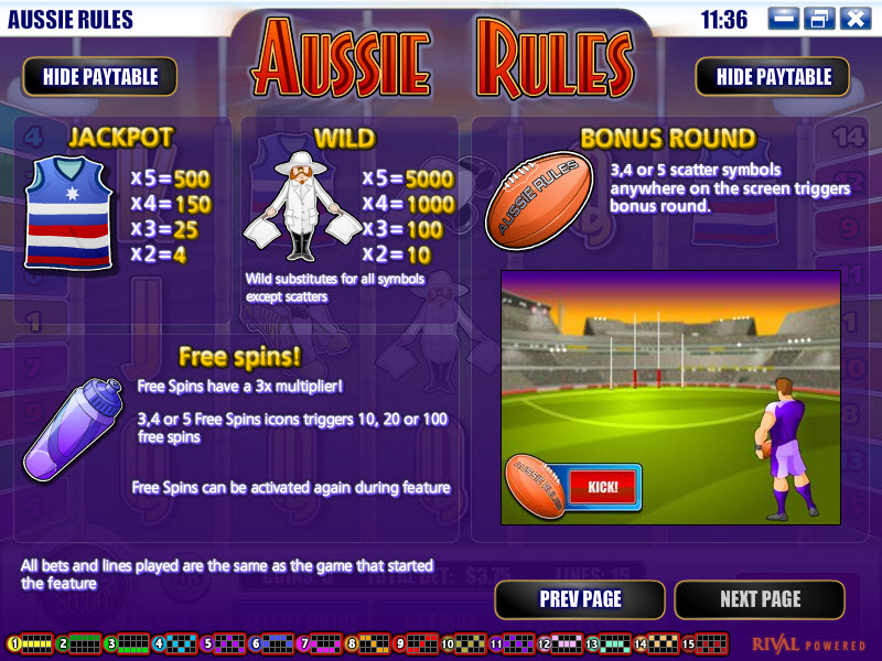 Rival video slot machine image