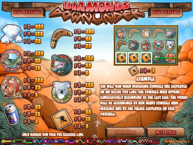 Rival video slot machine image