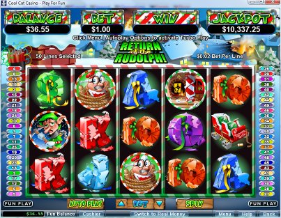 Return of the Rudolph online slot machine image