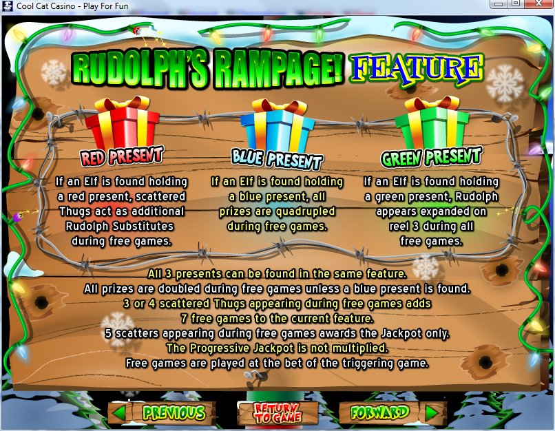 Return of the Rudolph online slot machine image