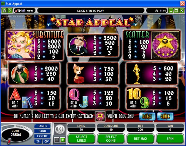 Microgaming 5 reel slot machine image