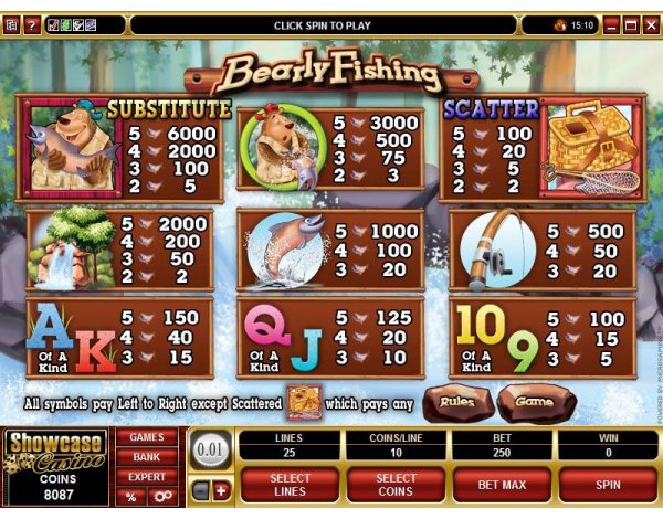 Microgaming 5 reel slot machine image