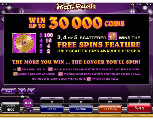 Microgaming 5 reel slot machine image