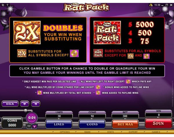 Microgaming 5 reel slot machine image