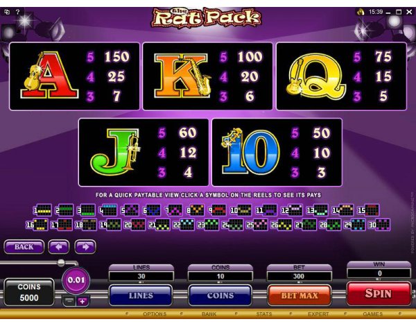 Microgaming 5 reel slot machine image