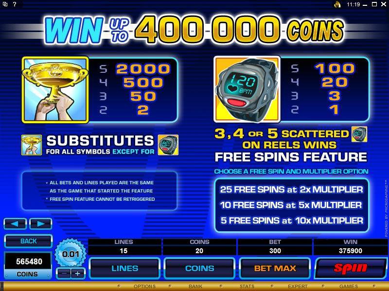 Microgaming 5 reel slot machine image