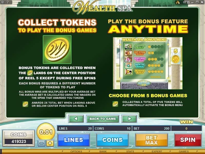 Microgaming 5 reel slot machine image