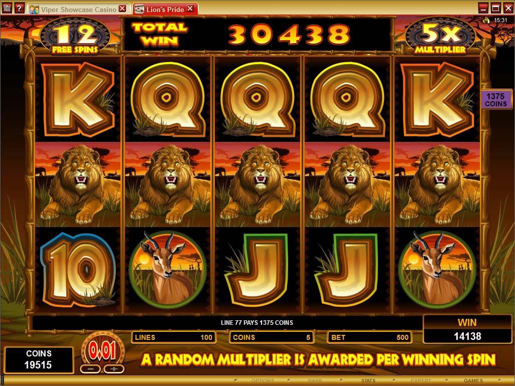 Microgaming 5 reel slot machine image