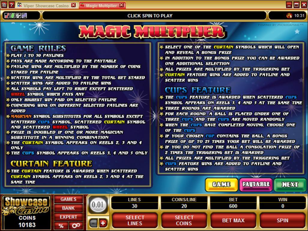 Microgaming 5 reel slot machine image