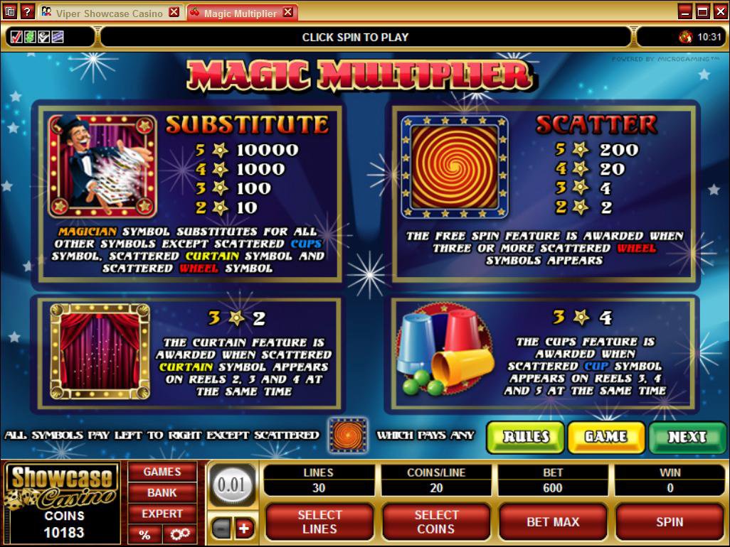 Microgaming 5 reel slot machine image