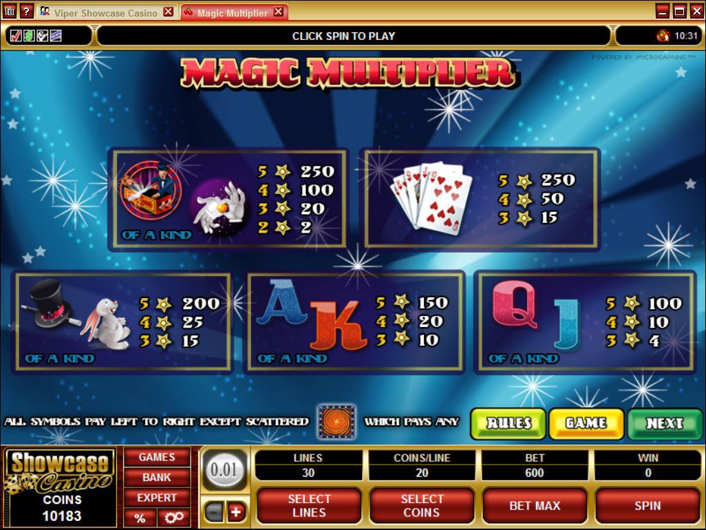 Microgaming 5 reel slot machine image