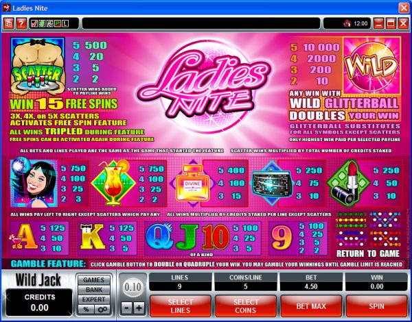 Microgaming 5 reel slot machine image
