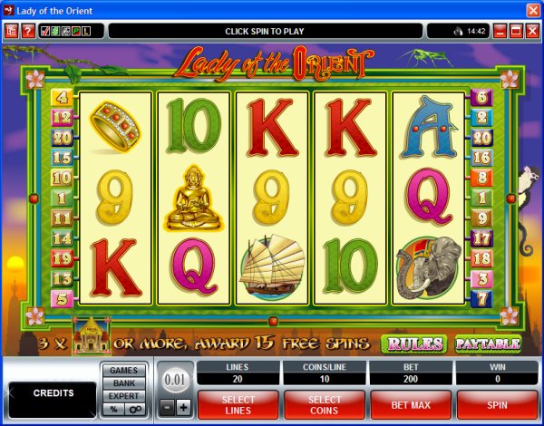 Microgaming 5 reel slot machine image