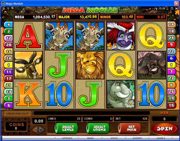 Microgaming 5 reel slot machine image