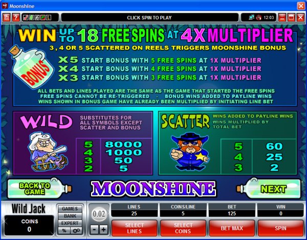 Microgaming 5 reel slot machine image