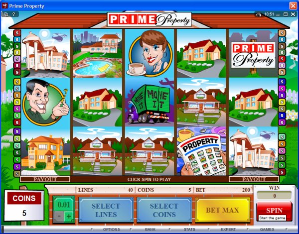 Microgaming 5 reel slot machine image