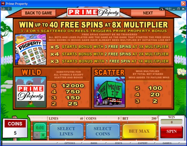 Microgaming 5 reel slot machine image