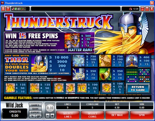 Microgaming 5 reel slot machine image