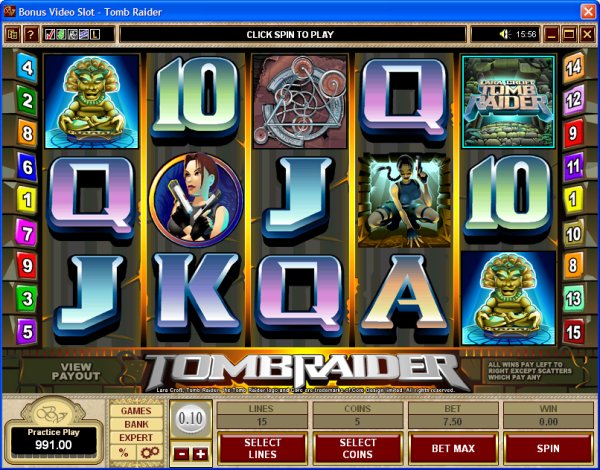 Microgaming 5 reel slot machine image