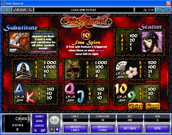 Microgaming 5 reel slot machine image