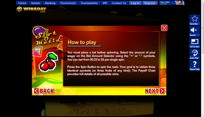 Win A Day Casino slot machine image